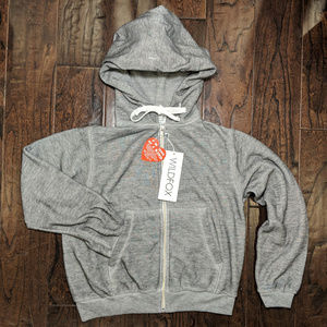 NWT - Wildfox Zippered Hoodie "Feminist Hero"